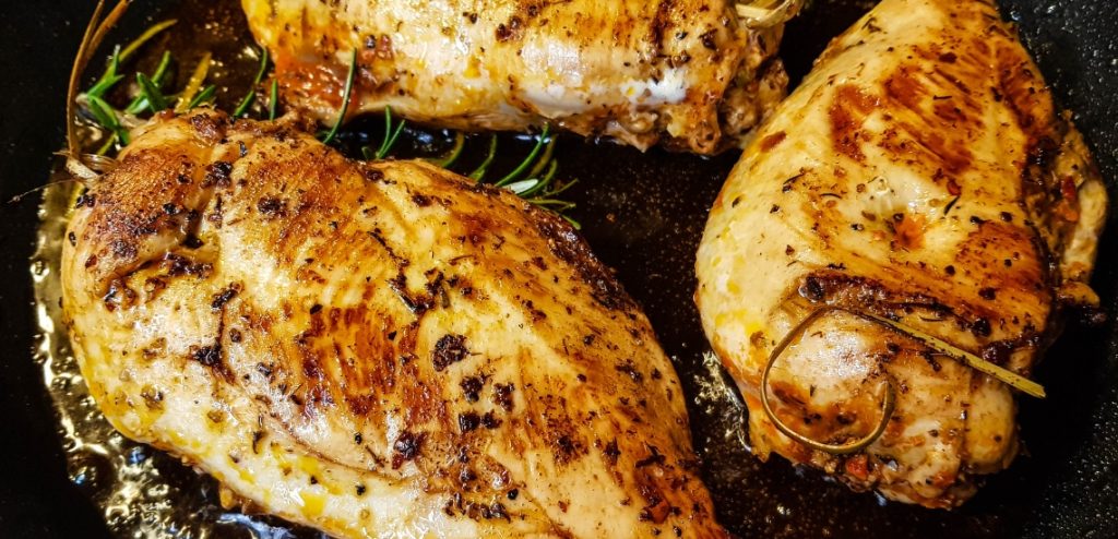 Roasted Chicken Stuffed With Garlic And Parmesan